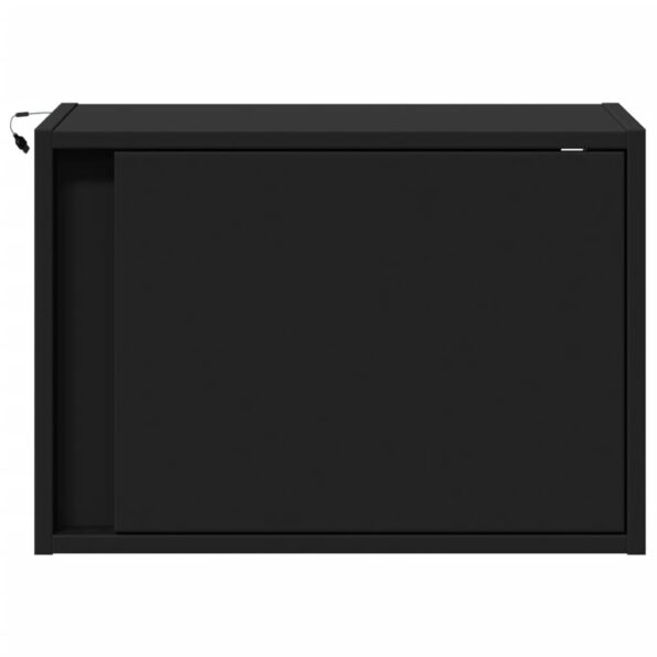 vidaXL Nástenné nočné skrinky s LED osvetlením 2 ks čierne – Obrázok 6