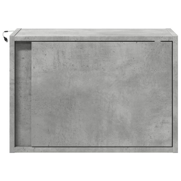 vidaXL Nástenná nočná skrinka s LED osvetlením betónovo sivá – Obrázok 6