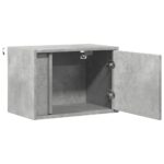 vidaXL Nástenná nočná skrinka s LED osvetlením betónovo sivá – Obrázok 7