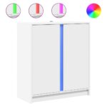 vidaXL Komoda s LED biela 77x34x85 cm kompozitné drevo – Obrázok 2