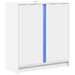 vidaXL Komoda s LED biela 77x34x85 cm kompozitné drevo – Obrázok 3