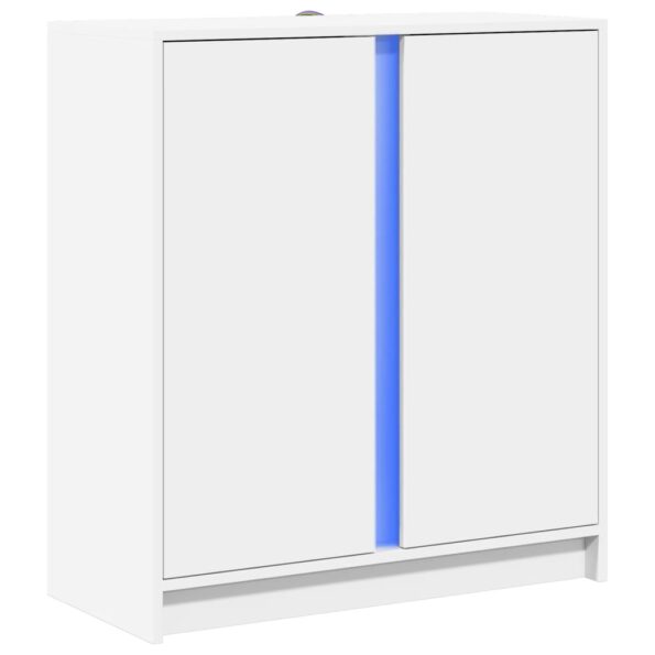 vidaXL Komoda s LED biela 77x34x85 cm kompozitné drevo – Obrázok 3
