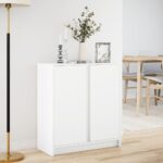 vidaXL Komoda s LED biela 77x34x85 cm kompozitné drevo – Obrázok 4