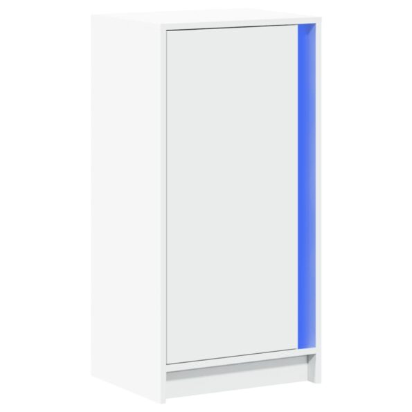 vidaXL Komoda s LED biela 77x34x85 cm kompozitné drevo – Obrázok 3