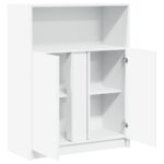 vidaXL Komoda s LED biela 77x34x100 cm kompozitné drevo – Obrázok 9