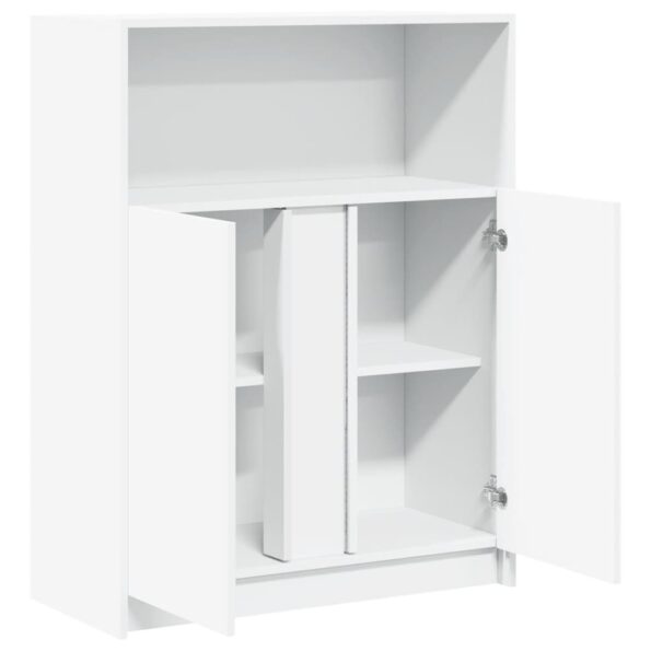 vidaXL Komoda s LED biela 77x34x100 cm kompozitné drevo – Obrázok 9