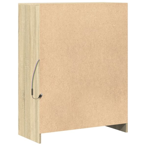 vidaXL Komoda s LED dub sonoma 77x34x100 cm kompozitné drevo – Obrázok 8