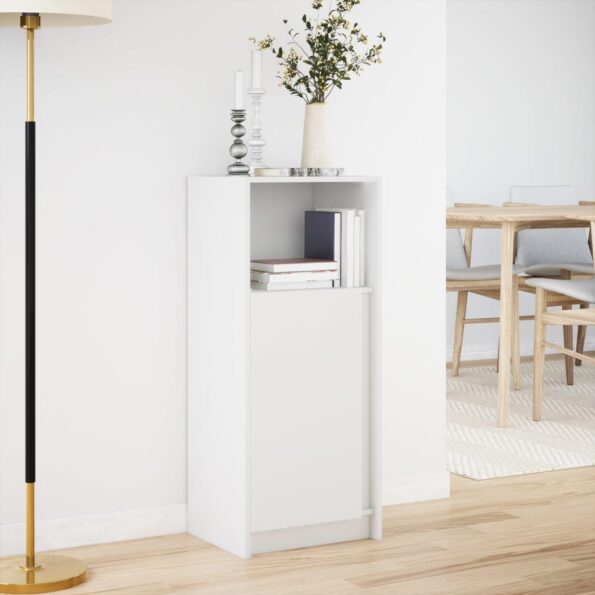 vidaXL Komoda s LED biela 42,5x34x100 cm kompozitné drevo – Obrázok 4