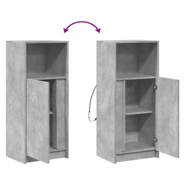 vidaXL Komoda s LED betónová sivá 42,5x34x100 cm kompozitné drevo – Obrázok 10