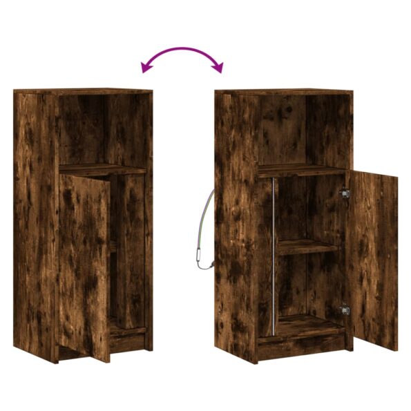 vidaXL Komoda s LED dymový dub 42,5x34x100 cm kompozitné drevo – Obrázok 10