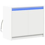 vidaXL Komoda s LED biela 72x34x61 cm kompozitné drevo – Obrázok 3