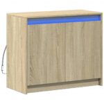 vidaXL Komoda s LED dub sonoma 72x34x61 cm kompozitné drevo – Obrázok 3