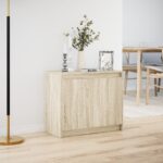 vidaXL Komoda s LED dub sonoma 72x34x61 cm kompozitné drevo – Obrázok 4