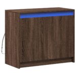 vidaXL Komoda s LED hnedý dub 72x34x61 cm kompozitné drevo – Obrázok 3