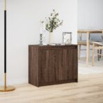 vidaXL Komoda s LED hnedý dub 72x34x61 cm kompozitné drevo – Obrázok 4