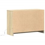 vidaXL TV stolík s LED dub sonoma 91x34x61 cm kompozitné drevo – Obrázok 8