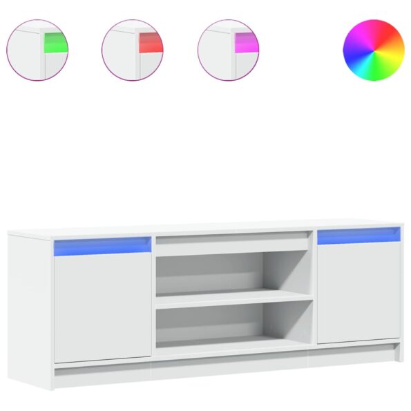 VXL8721102967597_a_en_hd_1.jpg vidaXL TV stolík s LED biely 100x34x50 cm kompozitné drevo – Obrázok 2
