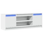vidaXL TV stolík s LED biely 100x34x50 cm kompozitné drevo – Obrázok 3