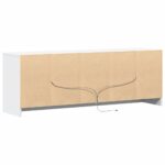 vidaXL TV stolík s LED biely 100x34x50 cm kompozitné drevo – Obrázok 8