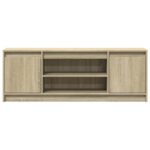vidaXL TV stolík s LED dub sonoma 139,5x34x50 cm kompozitné drevo – Obrázok 6