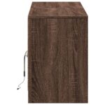 vidaXL TV stolík s LED hnedý dub 139,5x34x50 cm kompozitné drevo – Obrázok 7