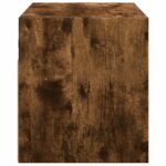 vidaXL TV nástenná skrinka s LED svetlami dymový dub 80x31x35 cm – Obrázok 7