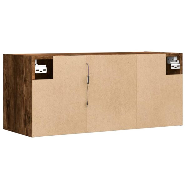 vidaXL TV nástenná skrinka s LED svetlami dymový dub 80x31x35 cm – Obrázok 8