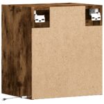 vidaXL TV nástenná skrinka s LED svetlami dymový dub 41x31x45 cm – Obrázok 8