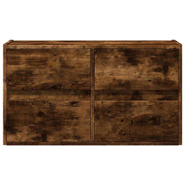 vidaXL TV nástenná skrinka s LED svetlami dymový dub 80x31x45 cm – Obrázok 6