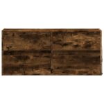 vidaXL TV nástenná skrinka s LED svetlami dymový dub 100x31x45 cm – Obrázok 6