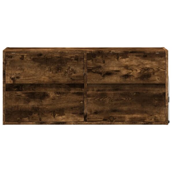 vidaXL TV nástenná skrinka s LED svetlami dymový dub 100x31x45 cm – Obrázok 6