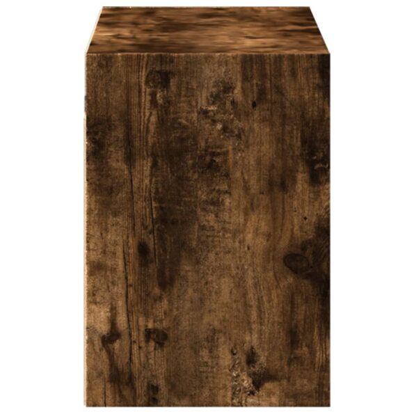 vidaXL TV nástenná skrinka s LED svetlami dymový dub 100x31x45 cm – Obrázok 7