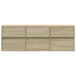 vidaXL TV nástenná skrinka s LED svetlami dub sonoma 130x31x45 cm – Obrázok 6