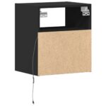 vidaXL TV nástenná skrinka s LED svetlami čierna 41x31x45 cm – Obrázok 8