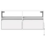 vidaXL TV nástenná skrinka s LED svetlami biela 100x31x45 cm – Obrázok 6