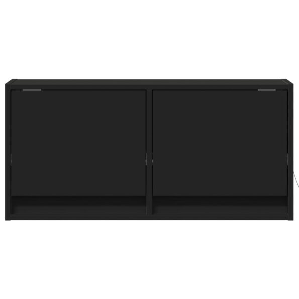 vidaXL TV nástenná skrinka s LED svetlami čierna 80x31x38 cm – Obrázok 6