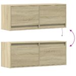 vidaXL TV nástenná skrinka s LED svetlami dub sonoma 100x31x38 cm – Obrázok 10