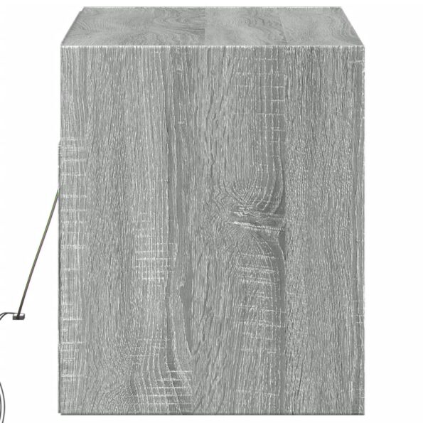 vidaXL TV nástenná skrinka s LED svetlami sivá sonoma 100x31x38 cm – Obrázok 7