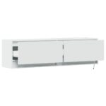 vidaXL TV nástenná skrinka s LED svetlami biela 140x31x38 cm – Obrázok 9