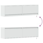 vidaXL TV nástenná skrinka s LED svetlami biela 140x31x38 cm – Obrázok 10