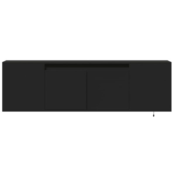 vidaXL TV nástenná skrinka s LED svetlami čierna 135x31x39,5 cm – Obrázok 6