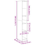 vidaXL Šatník dymový dub 30x50x200 cm kompozitné drevo – Obrázok 9