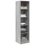 vidaXL Šatník sivá sonoma 50x50x200 cm kompozitné drevo – Obrázok 3
