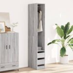 vidaXL Šatník sivý sonoma 30x50x200 cm kompozitné drevo – Obrázok 3