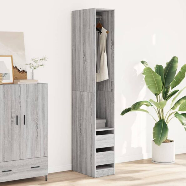 vidaXL Šatník sivý sonoma 30x50x200 cm kompozitné drevo – Obrázok 3
