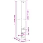 vidaXL Šatník sivý sonoma 30x50x200 cm kompozitné drevo – Obrázok 10