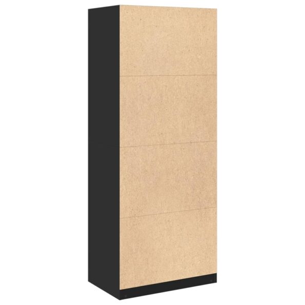 vidaXL Šatník čierny 80x50x200 cm kompozitné drevo – Obrázok 6