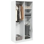 vidaXL Šatník, biely 100x50x200 cm, kompozitné drevo