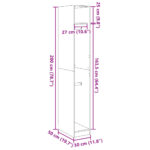 vidaXL Šatník staré drevo 30x50x200 cm kompozitné drevo – Obrázok 9