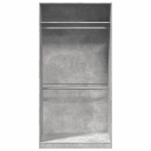 vidaXL Šatník, betónovo sivý 100x50x200 cm, kompozitné drevo – Obrázok 4